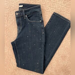 Levi’s mid rise skinny studded jeans